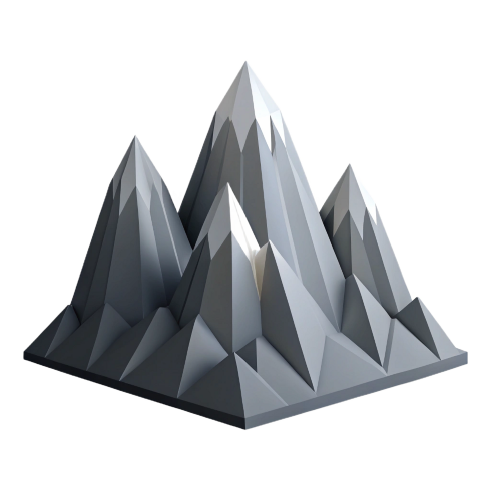 tranquil picturesque Abstract representation of a mountain range. Clean lines, with Scalable Design. sharp png