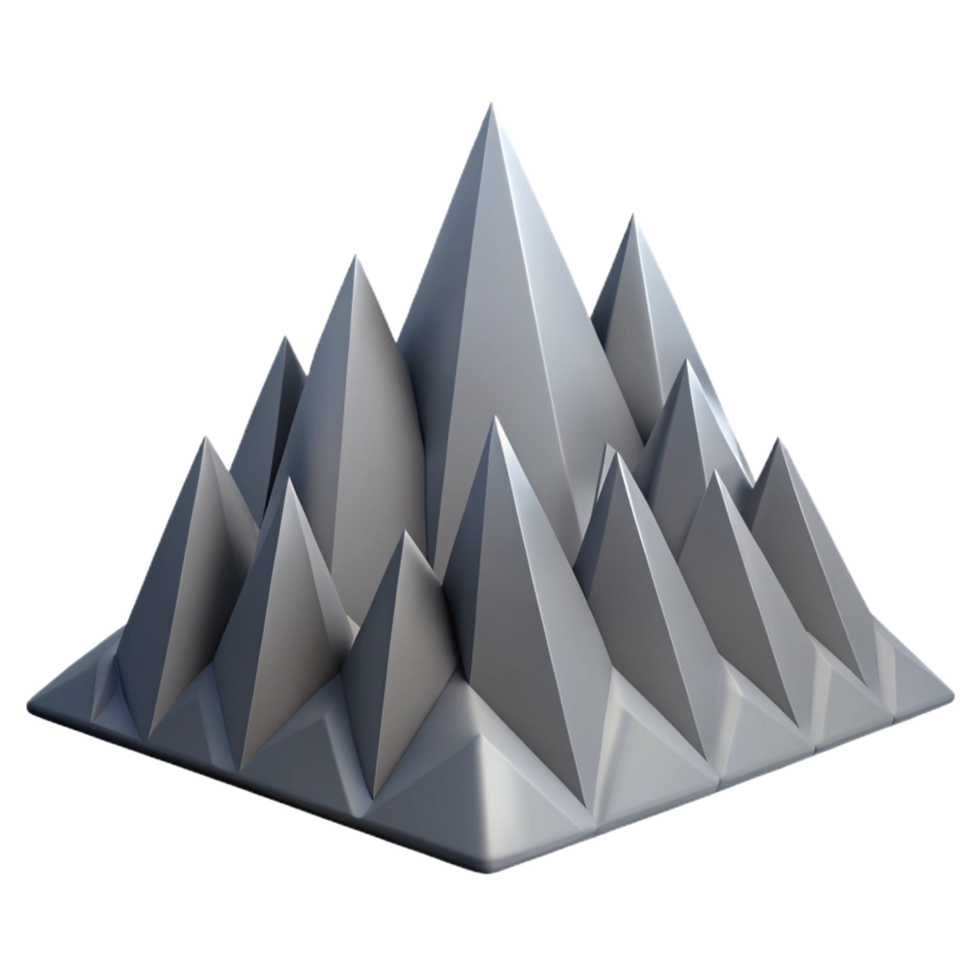 beautiful joyful elegant Abstract representation of a mountain range. Clean lines, with Scalable Design. artisan png