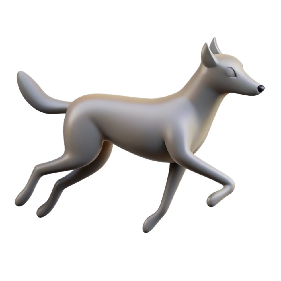 impressive victorian Silhouette of a running dog. Crisp edges, flat color, minimal design with Scalable Design. authentic png