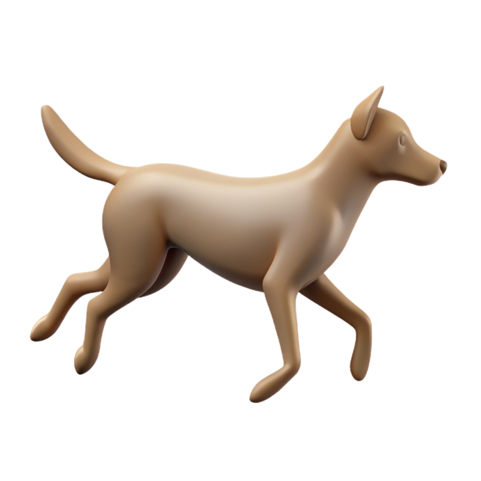 inspired classic Silhouette of a running dog. Crisp edges, flat color, minimal design with Scalable Design. 4K png