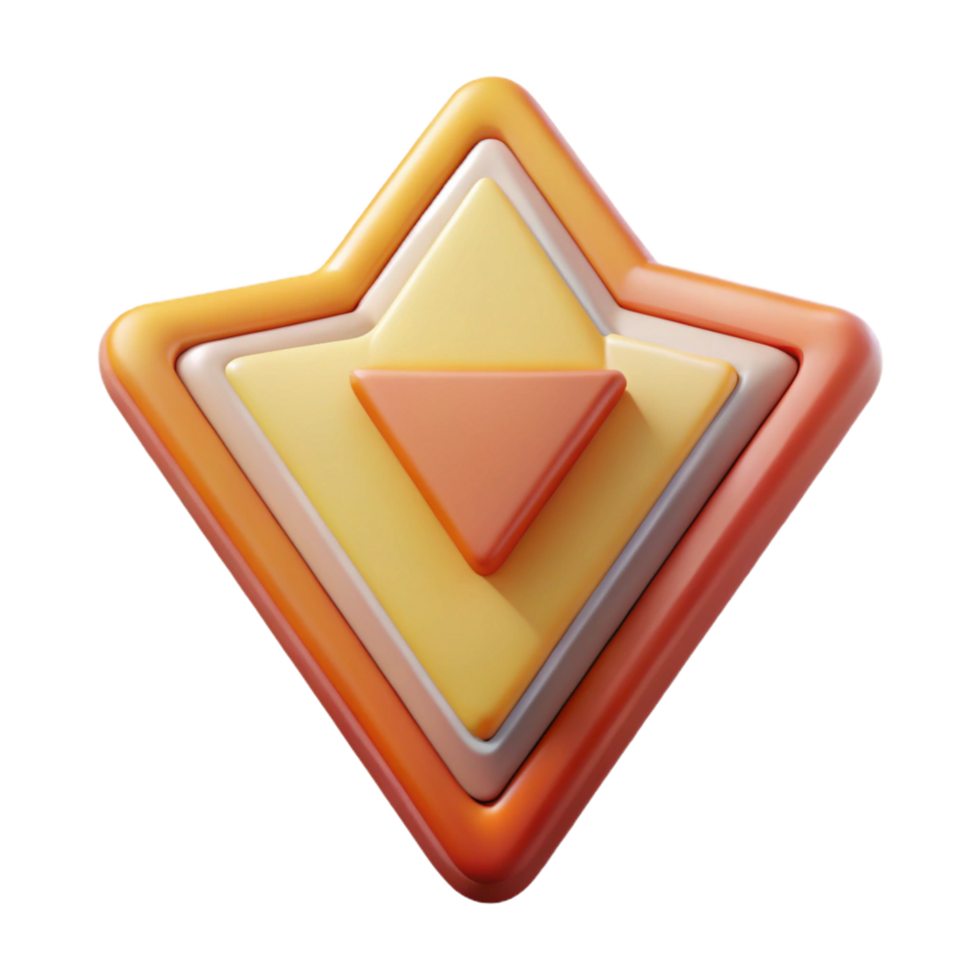 sumptuous urban Triangular badge with a symmetrical geometric pattern. Flat color, clean lines, minimal design with Scalable Design. genuine png