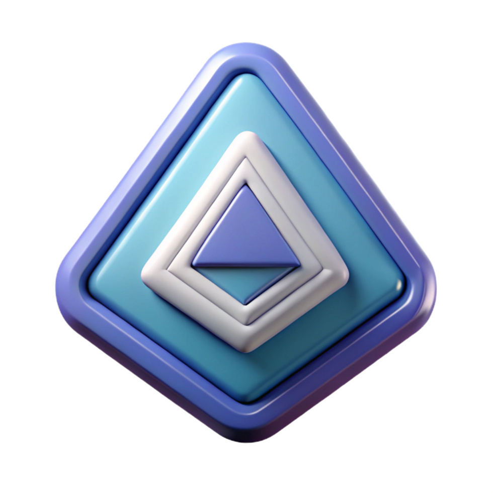 captivating iconic Triangular badge with a symmetrical geometric pattern. Flat color, clean lines, minimal design with Scalable Design. png