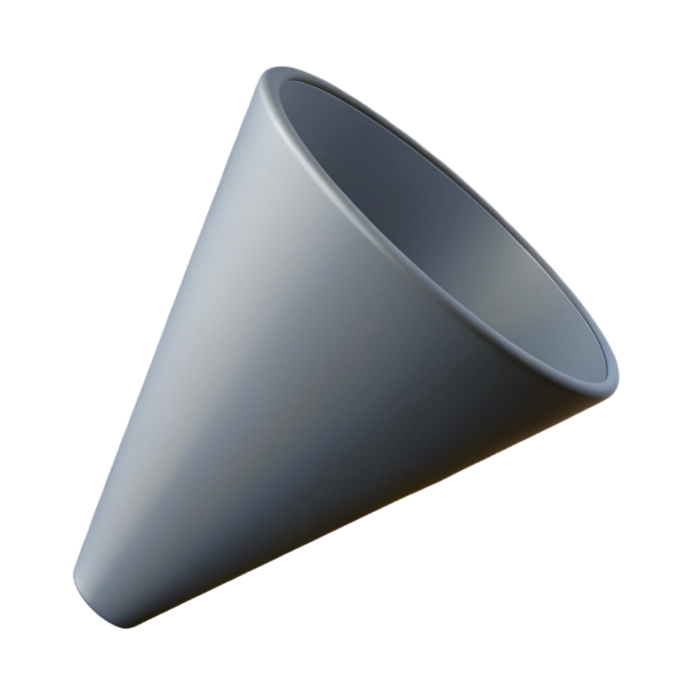 unparalleled impressionist Geometric silhouette of a cone. Single-weight stroke, with Scalable Design. high resolution png