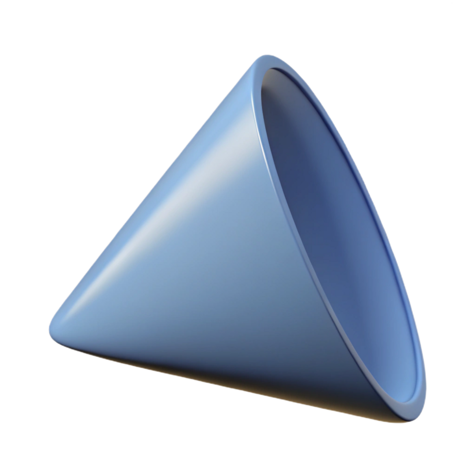 whimsical magnificent Geometric silhouette of a cone. Single-weight stroke, with Scalable Design. exclusive png