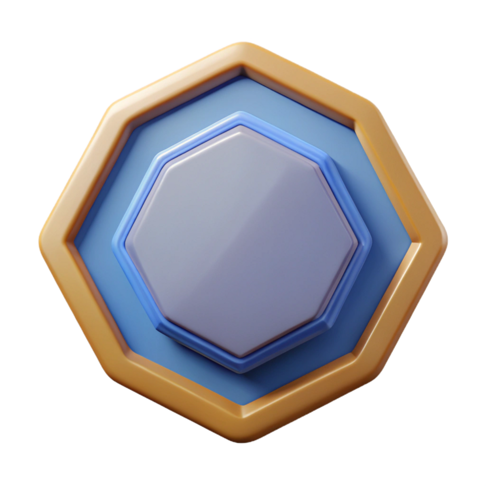 pristine sought-after Octagonal badge with a single-weight stroke border. Scalable, crisp edges, flat color with Scalable Design. png