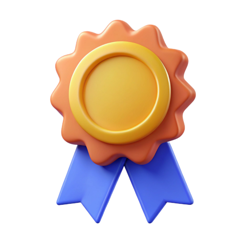 splendid bold mid-century Ribbon-shaped badge with crisp folded edges. Flat color, minimal design, with Scalable Design. 8K png