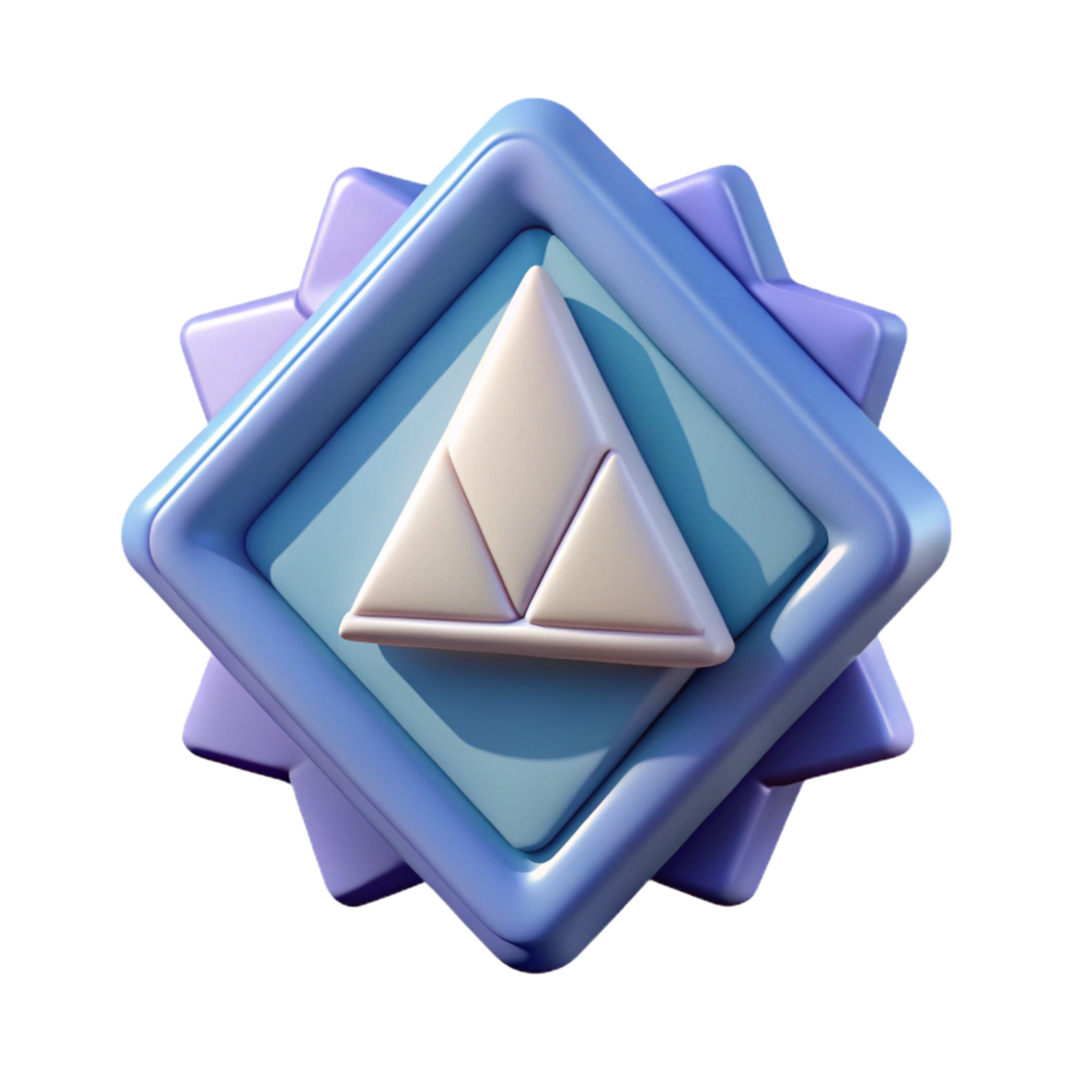 stunning peaceful urban Triangular badge with three concentric triangles inside. Minimal, scalable, flat color with Scalable Design. detailed png