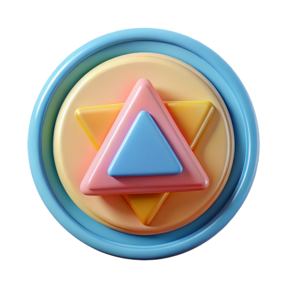 extraordinary distinguished Triangular badge with three concentric triangles inside. Minimal, scalable, flat color with Scalable Design. png