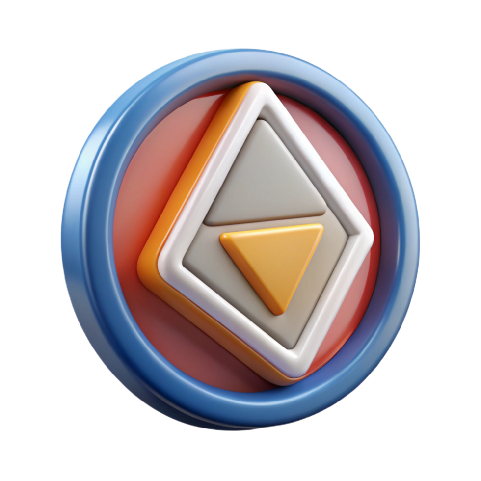 mesmerizing retro Triangular badge with three concentric triangles inside. Minimal, scalable, flat color with Scalable Design. precision png