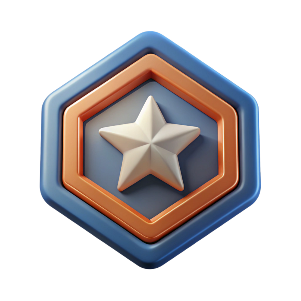 mysterious beautiful Pentagon badge with a five-pointed star inside. Clean lines, crisp edges, single-weight stroke with Scalable Design. perfect clarity png