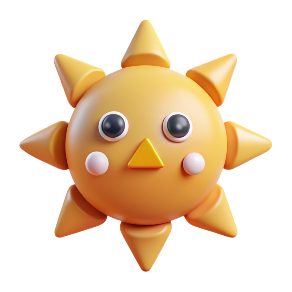 standout gothic Circular sun character with triangular rays. Clean lines, minimal design with Scalable Design. detailed png