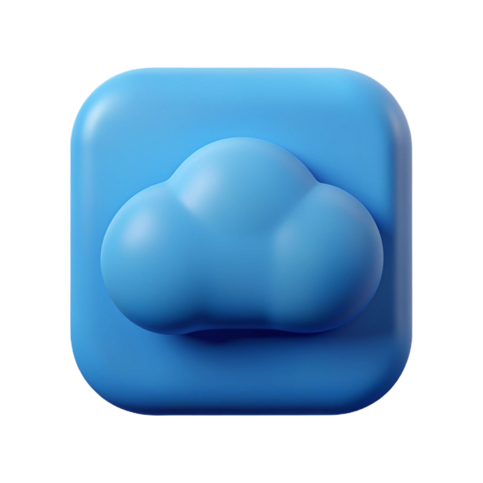serene tropical Square-shaped cloud with rounded corners. Single-weight stroke, flat color with Scalable Design. original png
