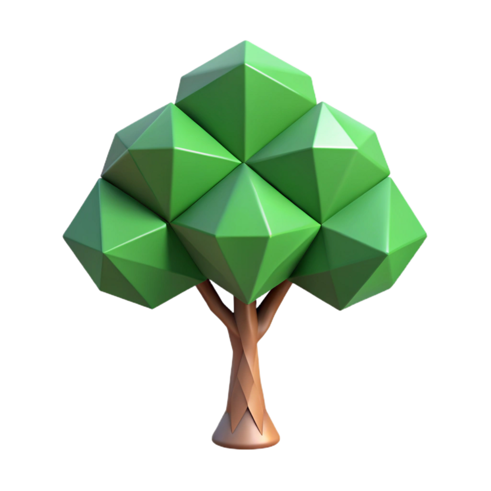 exemplary art deco A geometric representation of a tree, clean lines, flat color, with Scalable Design. ultra HD png