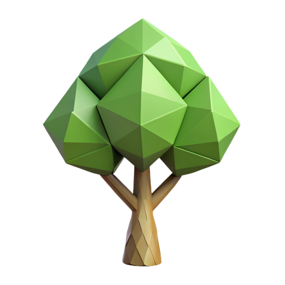 majestic harmonious art deco A geometric representation of a tree, clean lines, flat color, with Scalable Design. 4K png