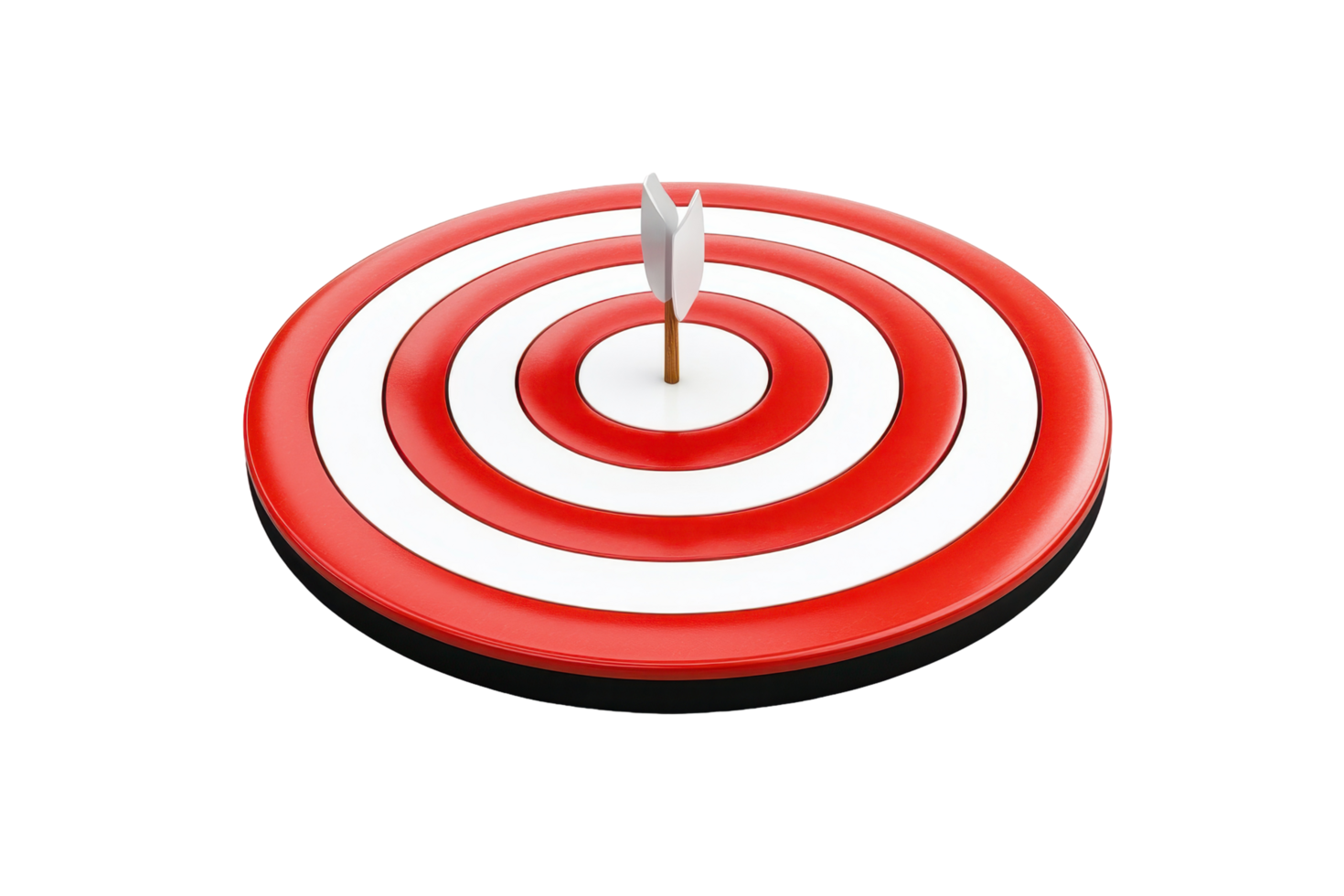 Circular target with arrow in the center, demonstrating focus. png
