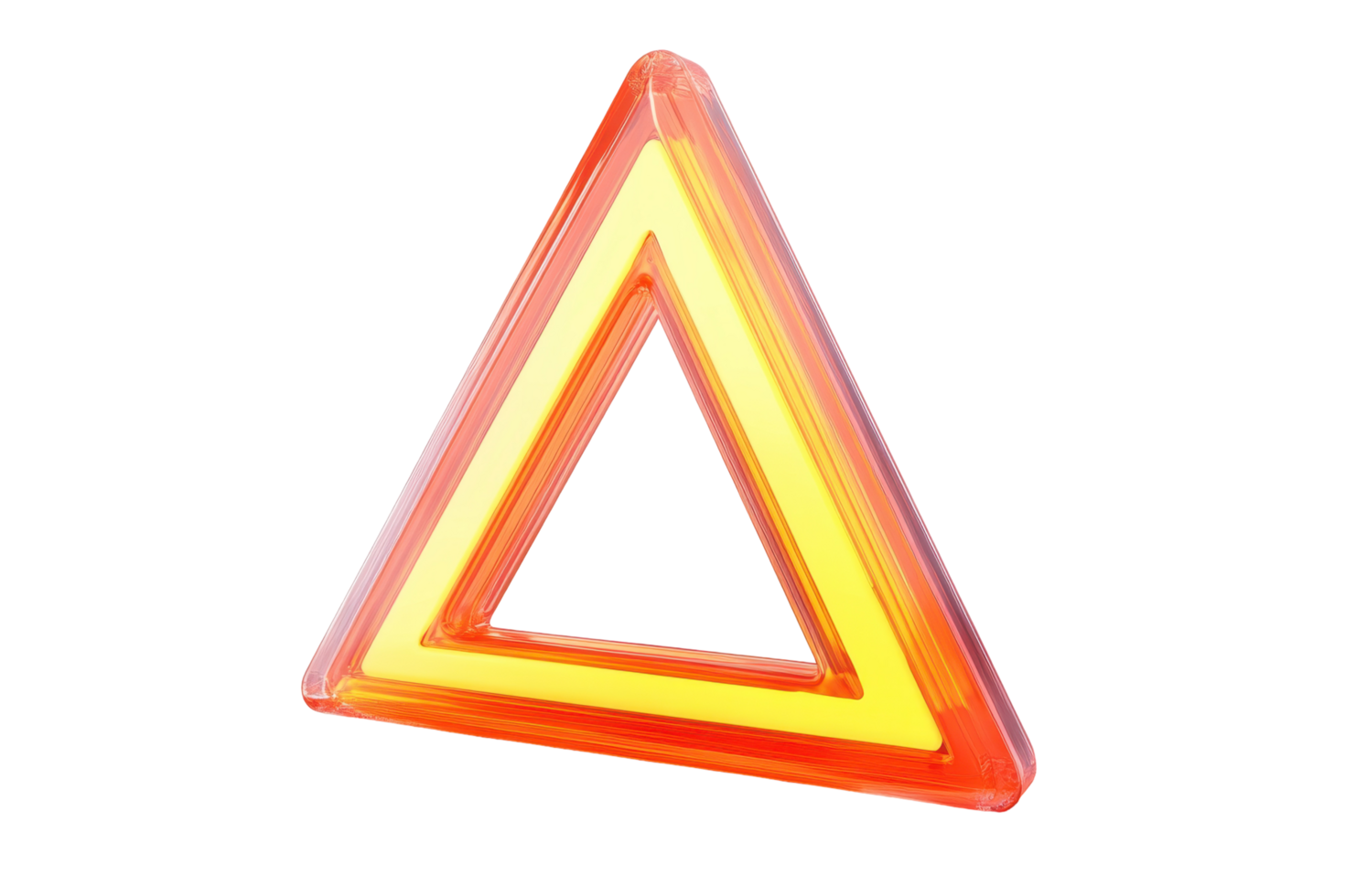 Multi-layered triangle design with vibrant colors. png