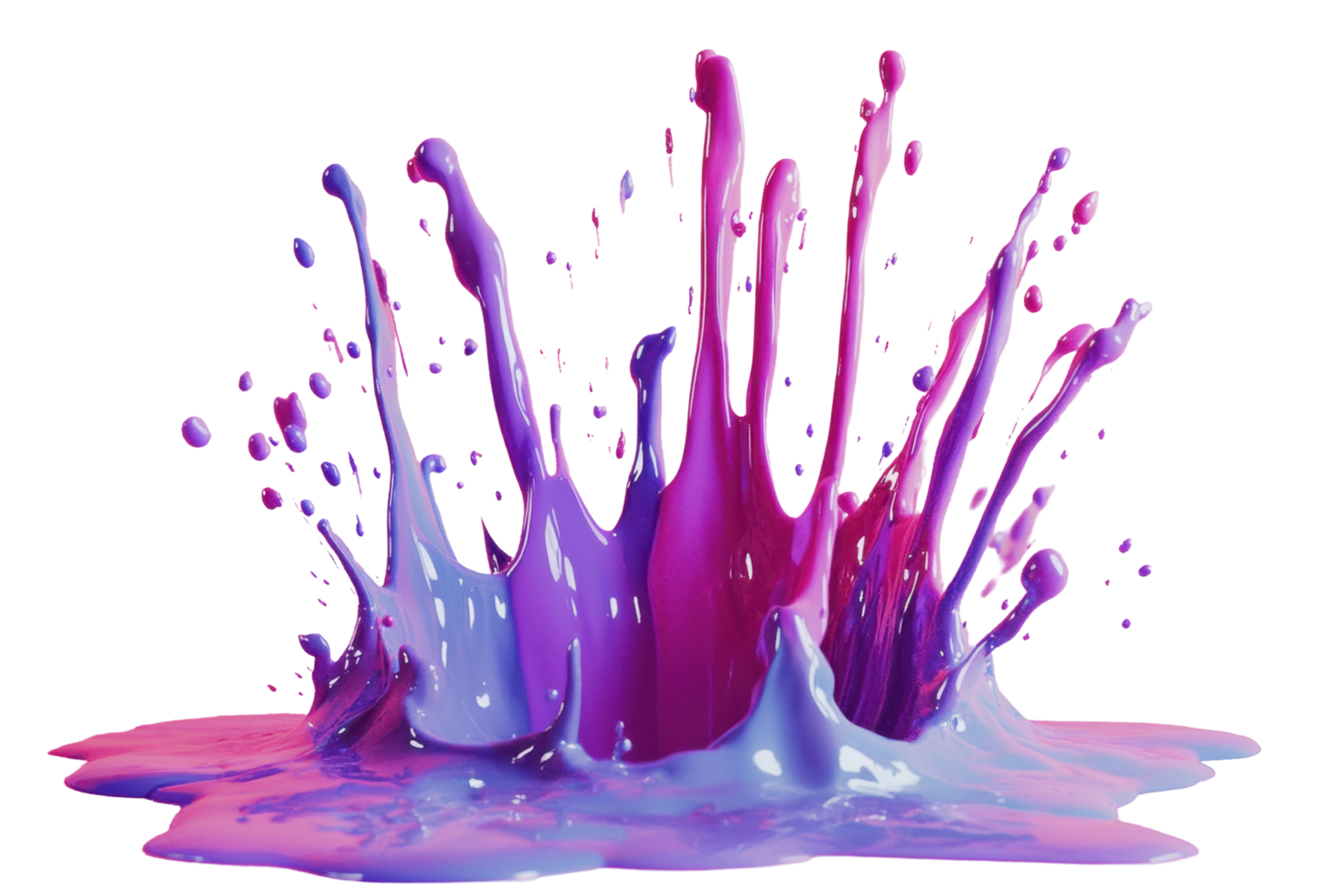 Vibrant splash of purple and lavender paints in dynamic explosion. png