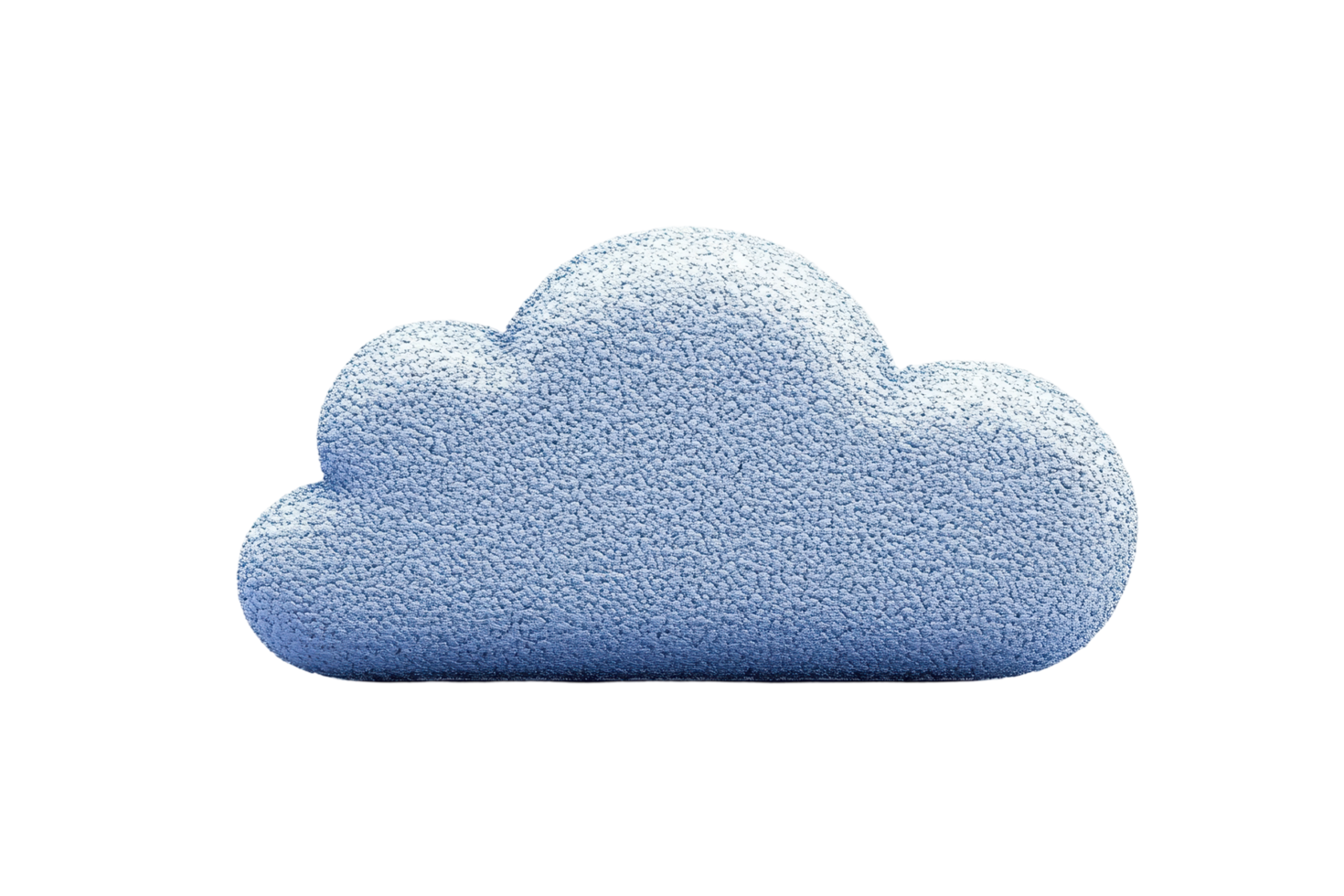 Light blue cloud form with textured surface. png