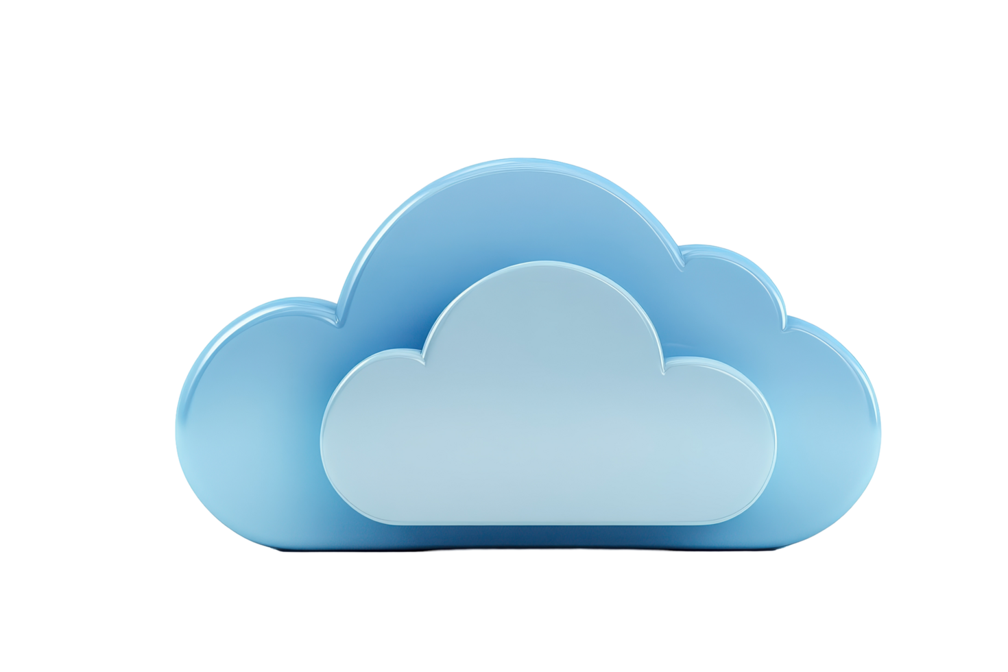 Light blue cloud graphic design element. png