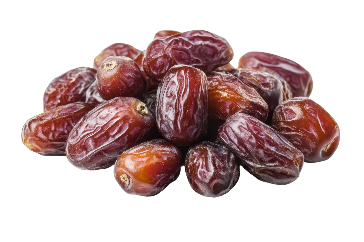 Close-up view of a cluster of plump dates. png