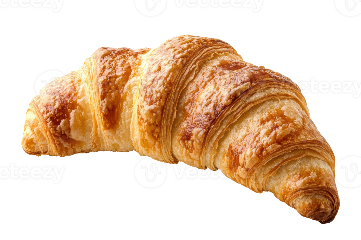 Close-up view of a golden-brown cheesy croissant. png