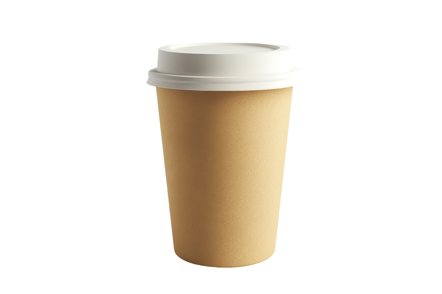 Single disposable coffee cup, simple design, neutral color. png