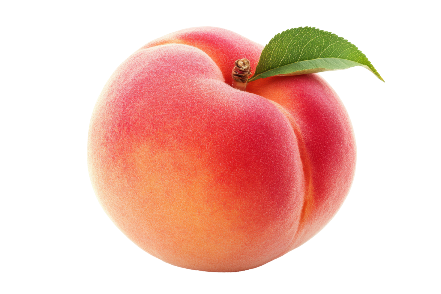 Close-up view of a ripe, juicy peach. png