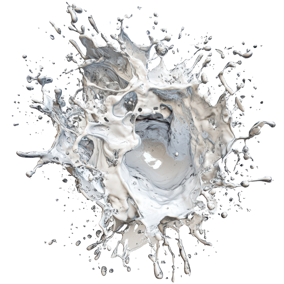Abstract digital rendering of a liquid splash. png