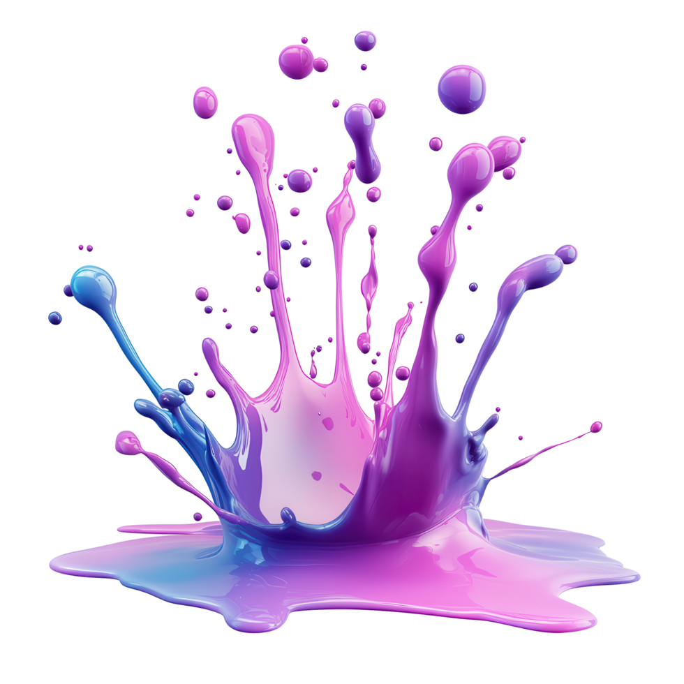 Vibrant paint splash with colorful radiating patterns. png