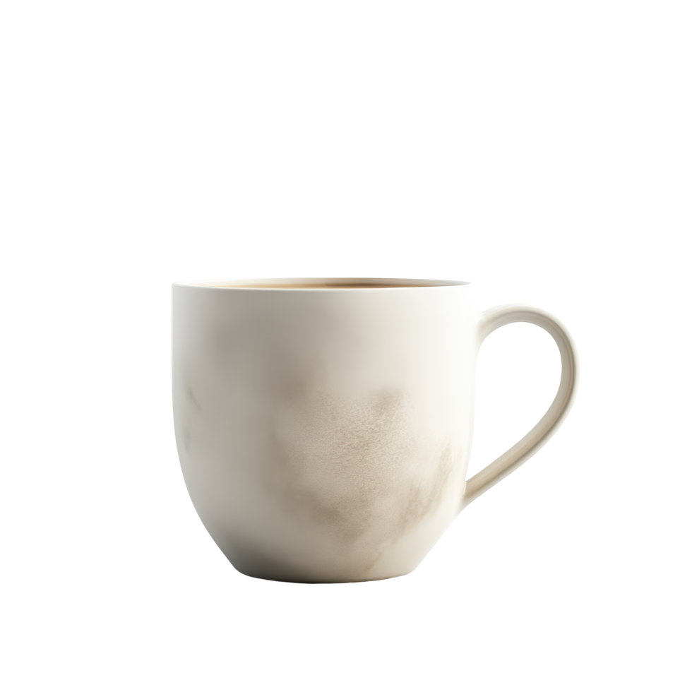 Simple, textured mug in muted tones, presented in setting. png