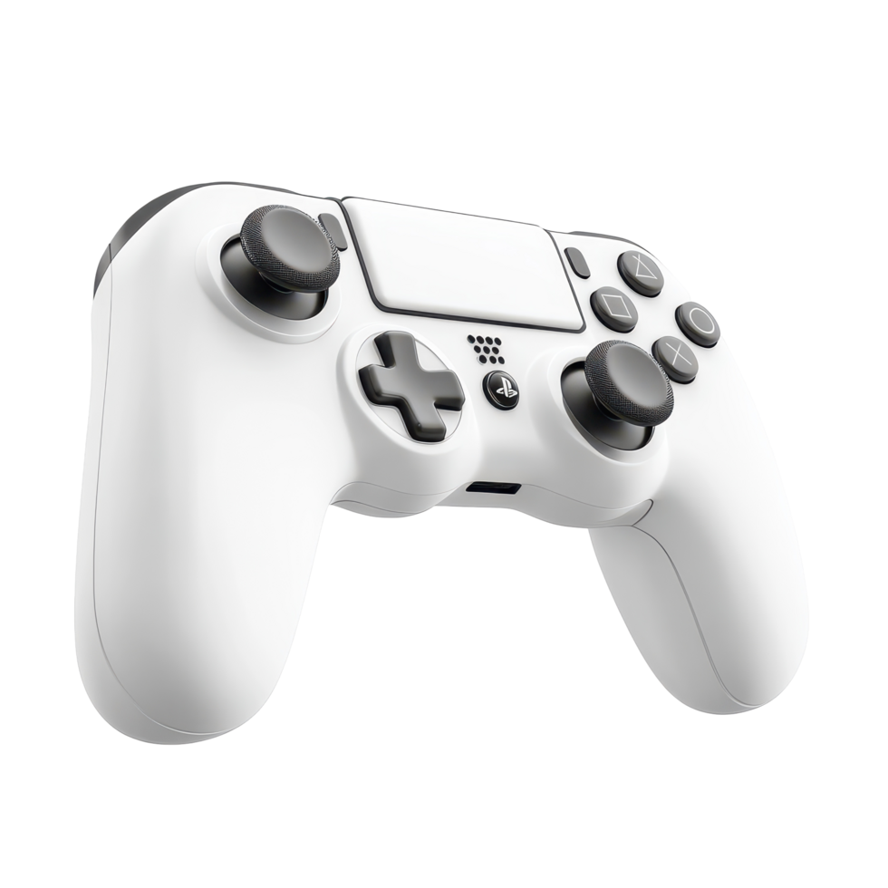 Modern white controller with dark accents. png
