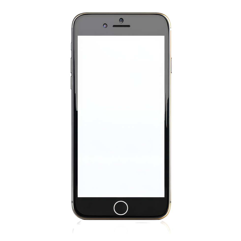 Modern smartphone with blank screen display. png