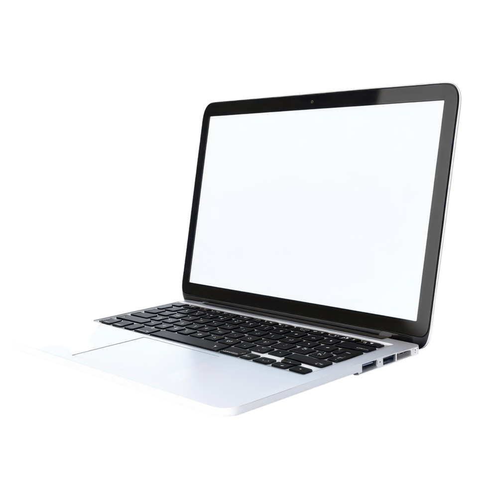 laptop with blank screen png