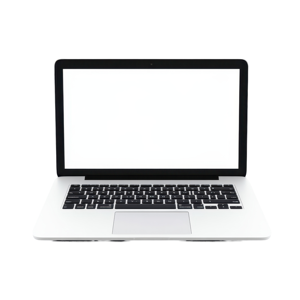 Front view of a modern laptop computer. png