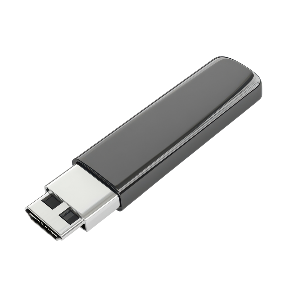 High-tech portable data storage device illustration. png