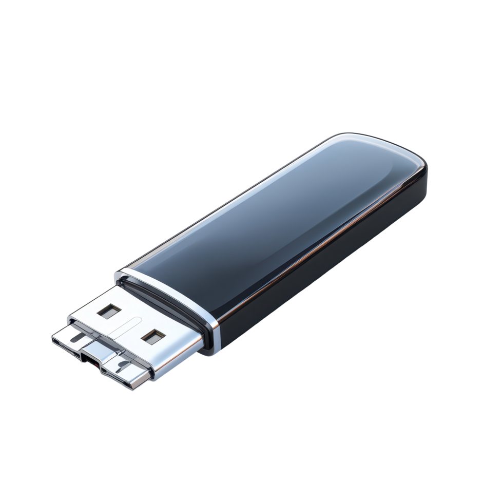 Modern digital flash drive in a realistic rendering. png