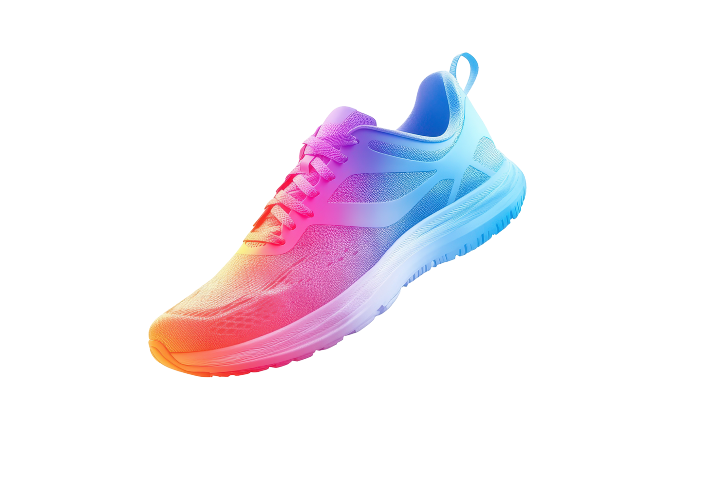 Vibrant sports shoe design with abstract overlay. png