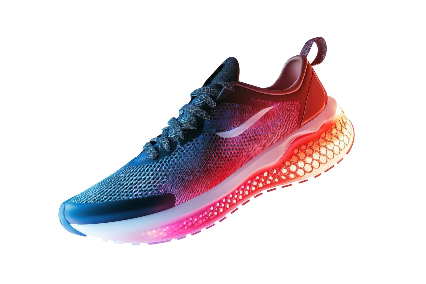 Colorful, modern running shoe design illustration. png