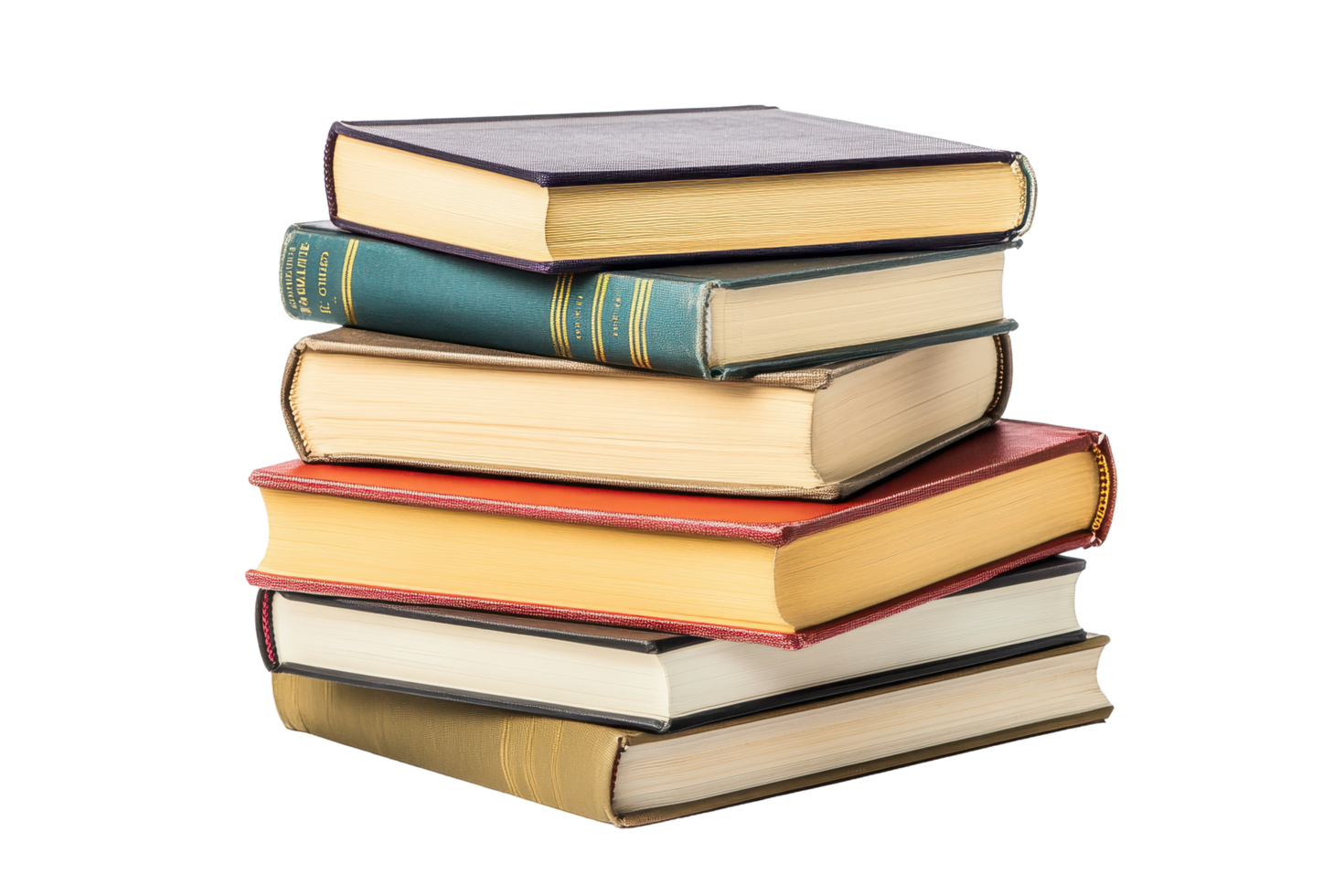 A collection of books stacked neatly in a setting. png