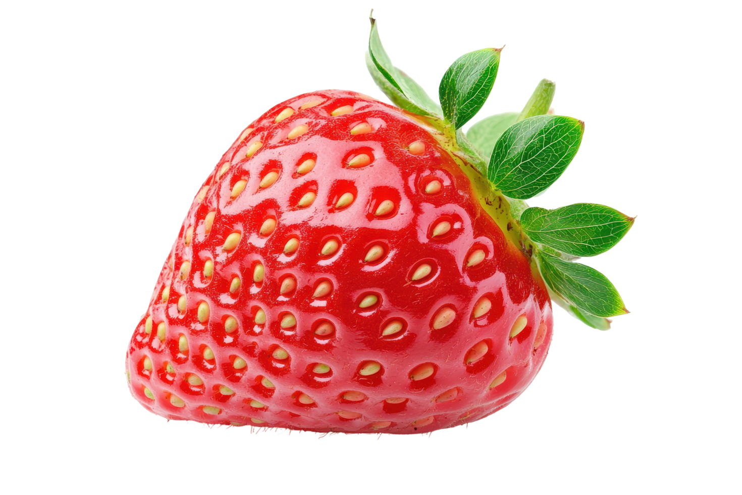 view of a vibrant red strawberry png