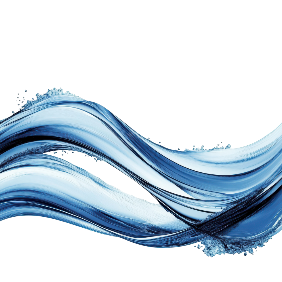 Abstract design featuring flowing, dynamic water. png