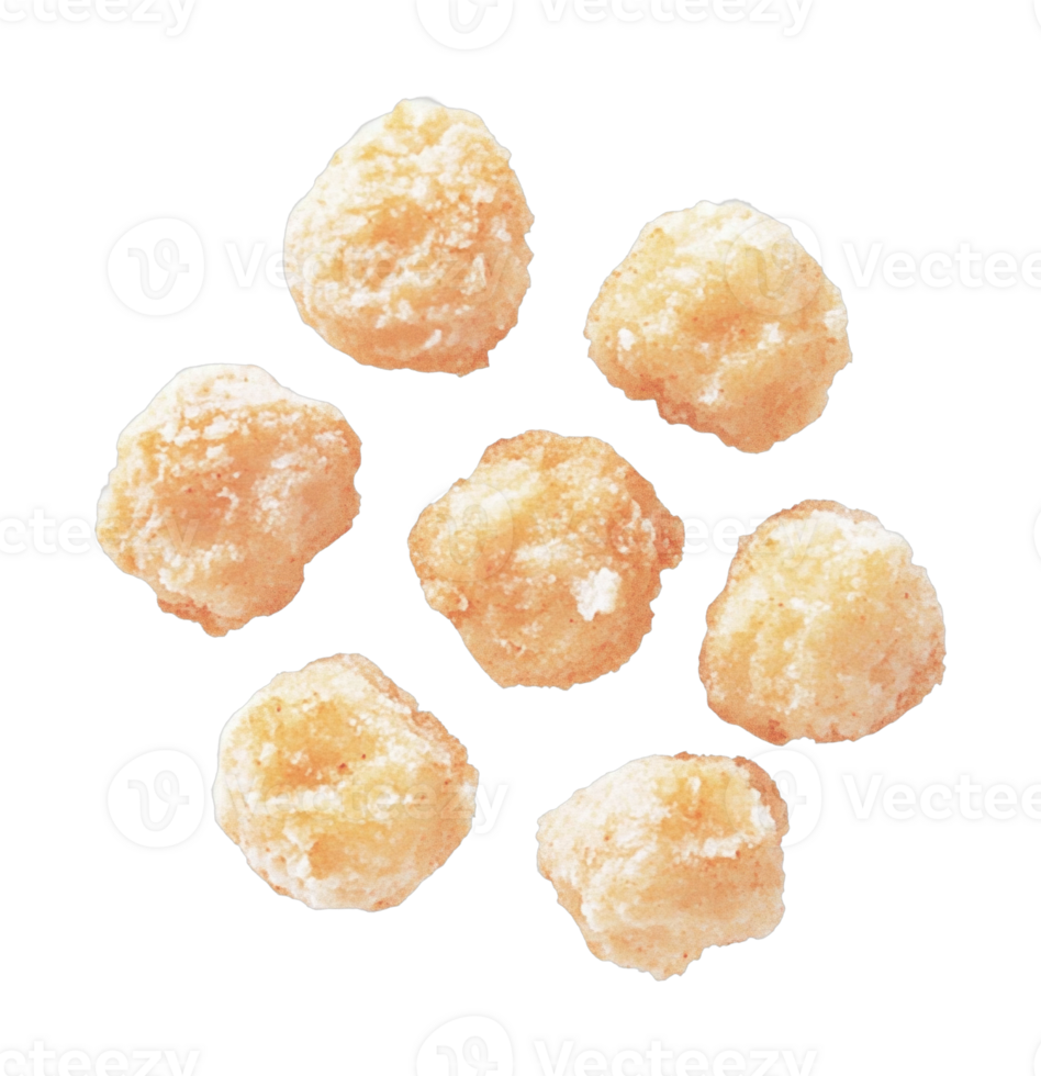 Crunchy chicken nuggets in crispy breading png
