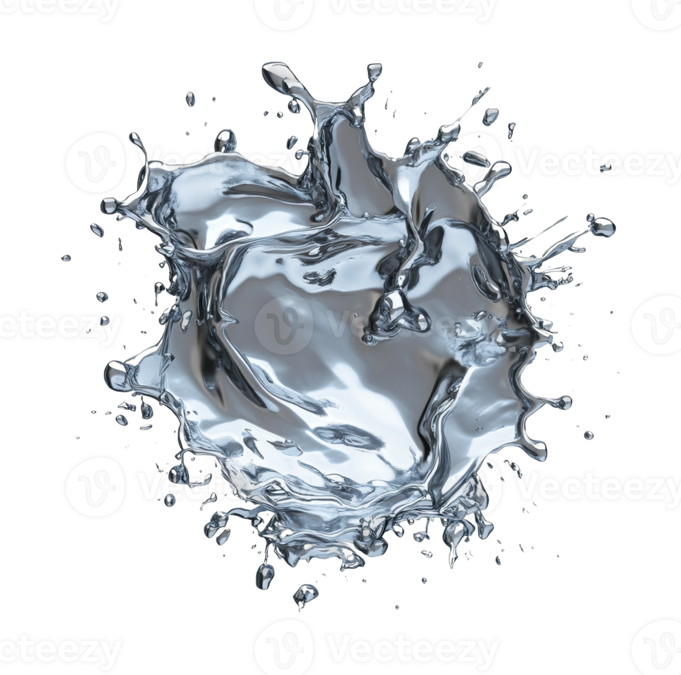 Dynamic liquid splash capturing motion and energy png