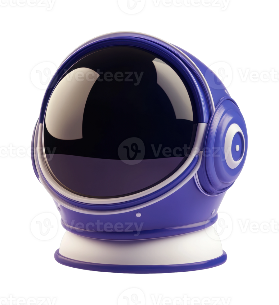 Futuristic purple space helmet with reflective visor png