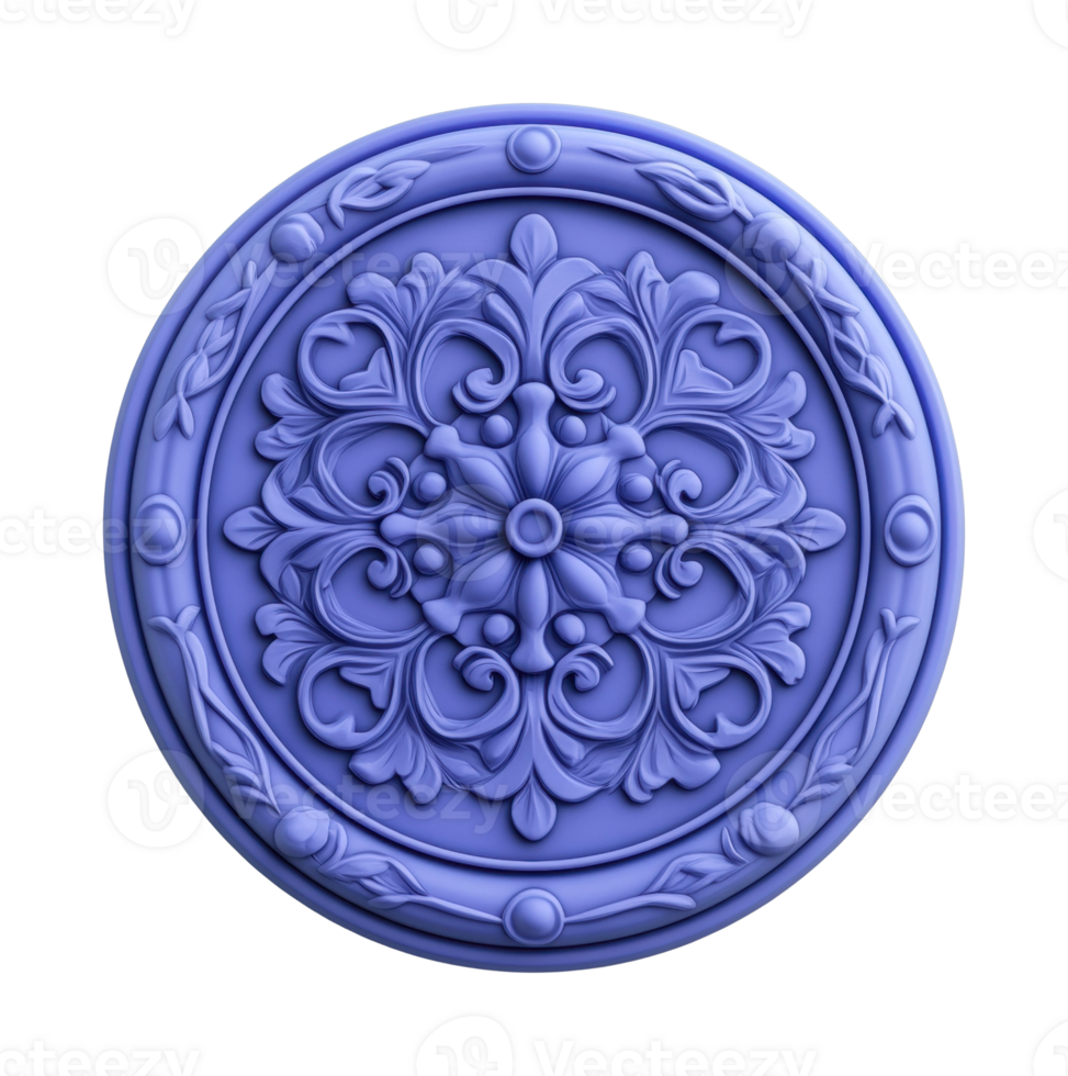 Intricate ornamental circular design with elegant symmetry png