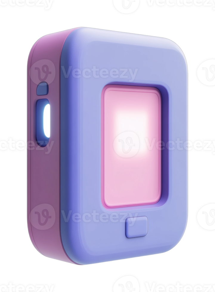 Retro-inspired pastel colorful neon light box with soft glow png