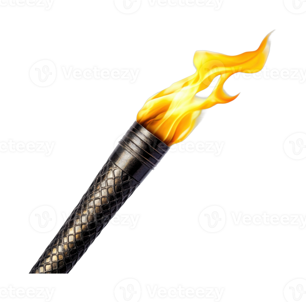 Olympic torch with bright flame png