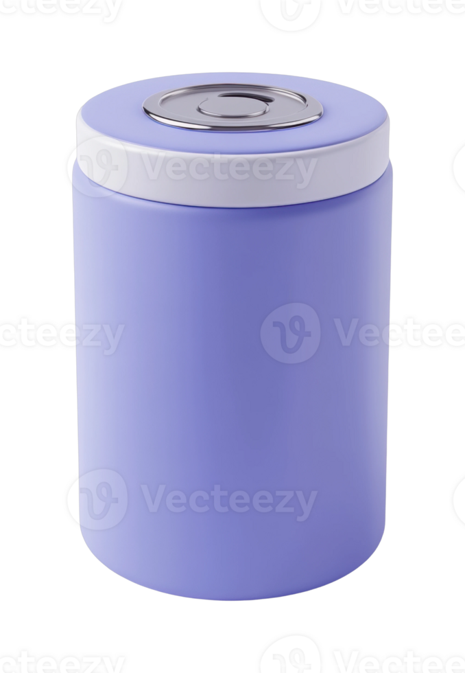 Blue airtight cylinder container with silver lid for kitchen storage png
