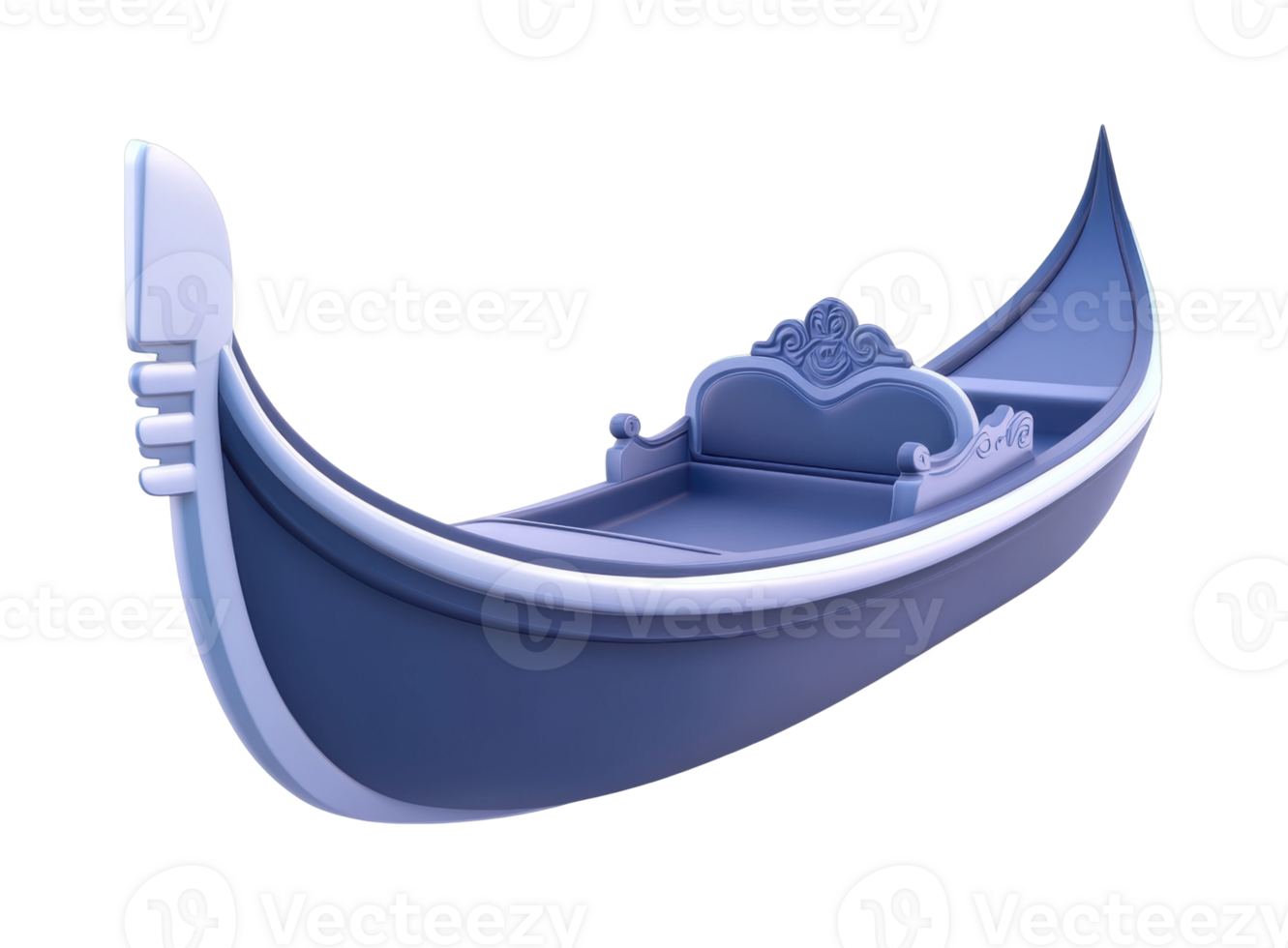 Elegant traditional gondola with intricate design png