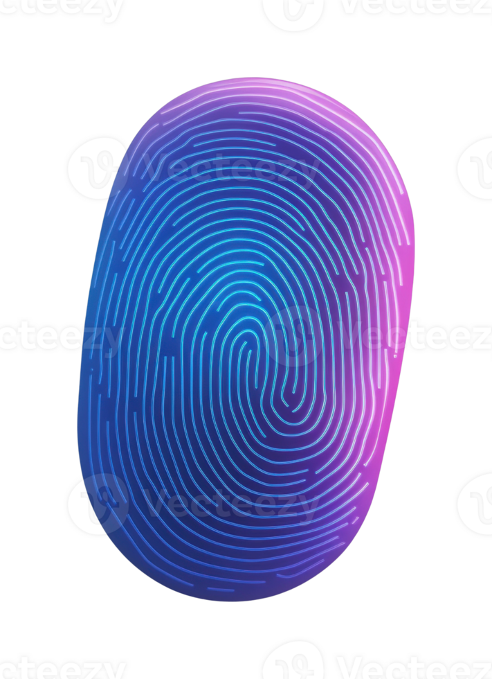 Multicolored fingerprint pattern with vibrant swirls and intricate details png